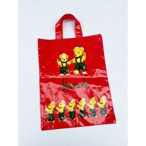 Harrods UK PVC Bear Hand Carry Tote Bag Purse